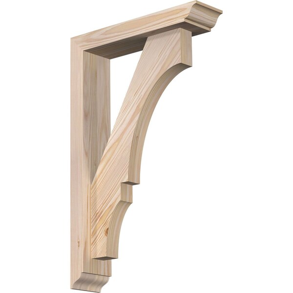 Ekena Millwork Balboa Traditional Smooth Bracket w/ Offset Brace, Douglas Fir, 3 1/2"W x 14"D x 22"H BKT0402X14X22BOA01SDF - main